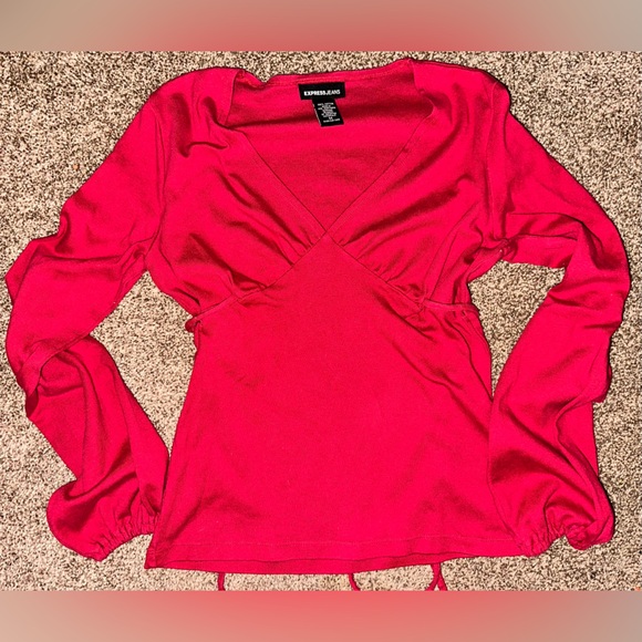 Vintage 90s Express V-neck Babydoll Top - Picture 1 of 14